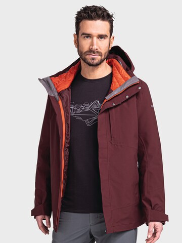 Schöffel Outdoorjas '3in1 Jacket Auerspitz M' in Rood