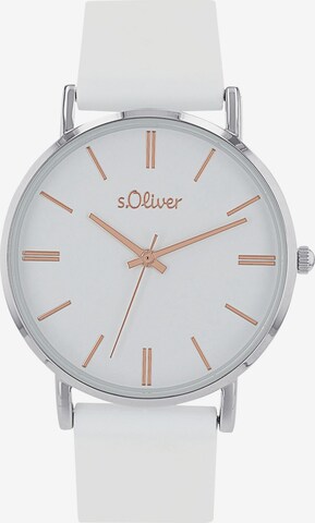 s.Oliver Analog Watch in White: front