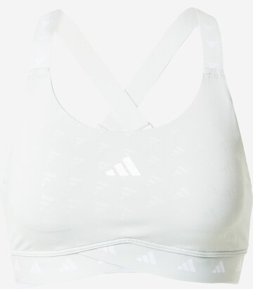 ADIDAS PERFORMANCE Bustier Sport-BH 'PowerImpact Luxe' in Weiß: predná strana