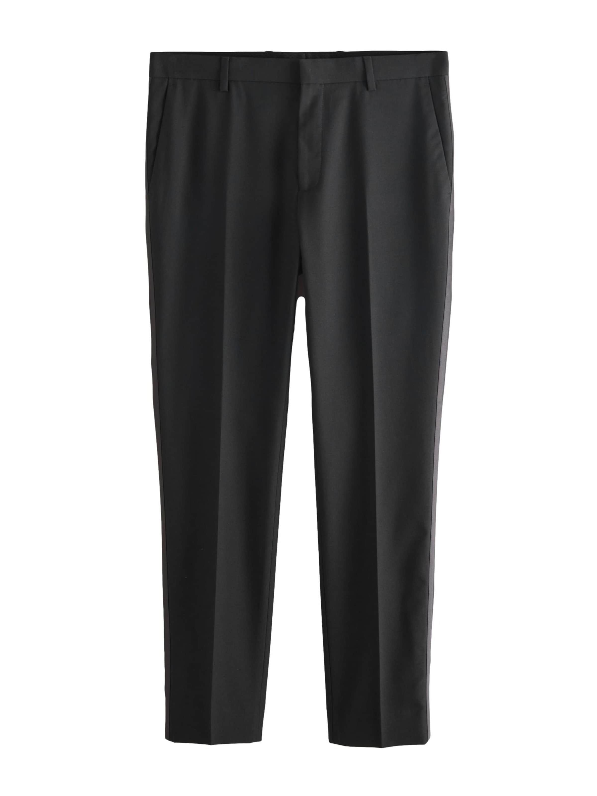 Next Skinny Trousers with creases in Black: front