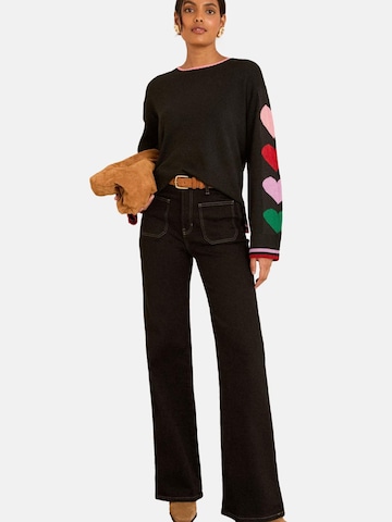 Pullover di love & roses in nero: frontale