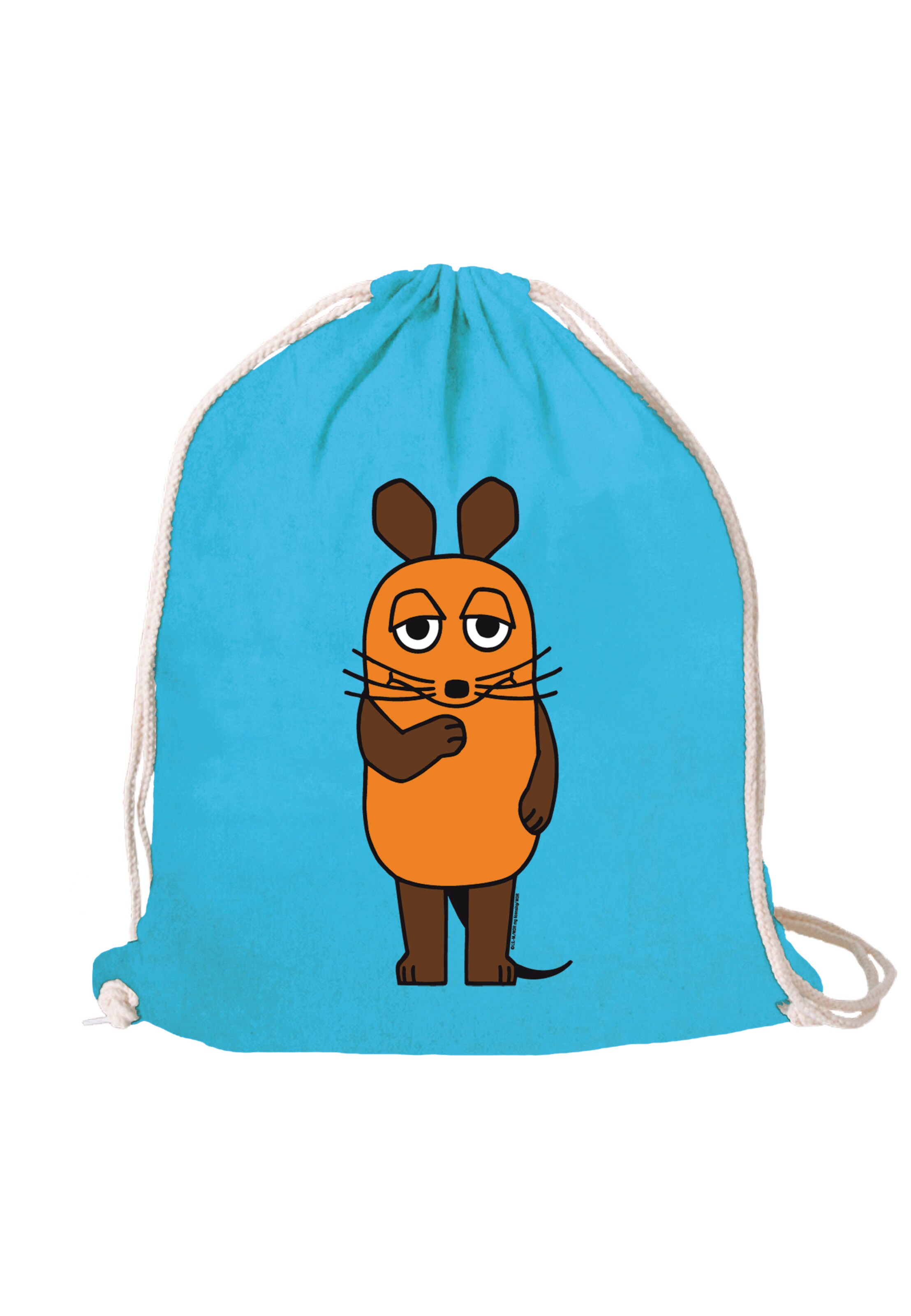 LOGOSHIRT Gymtas 'Die Maus' in Blauw: voorkant