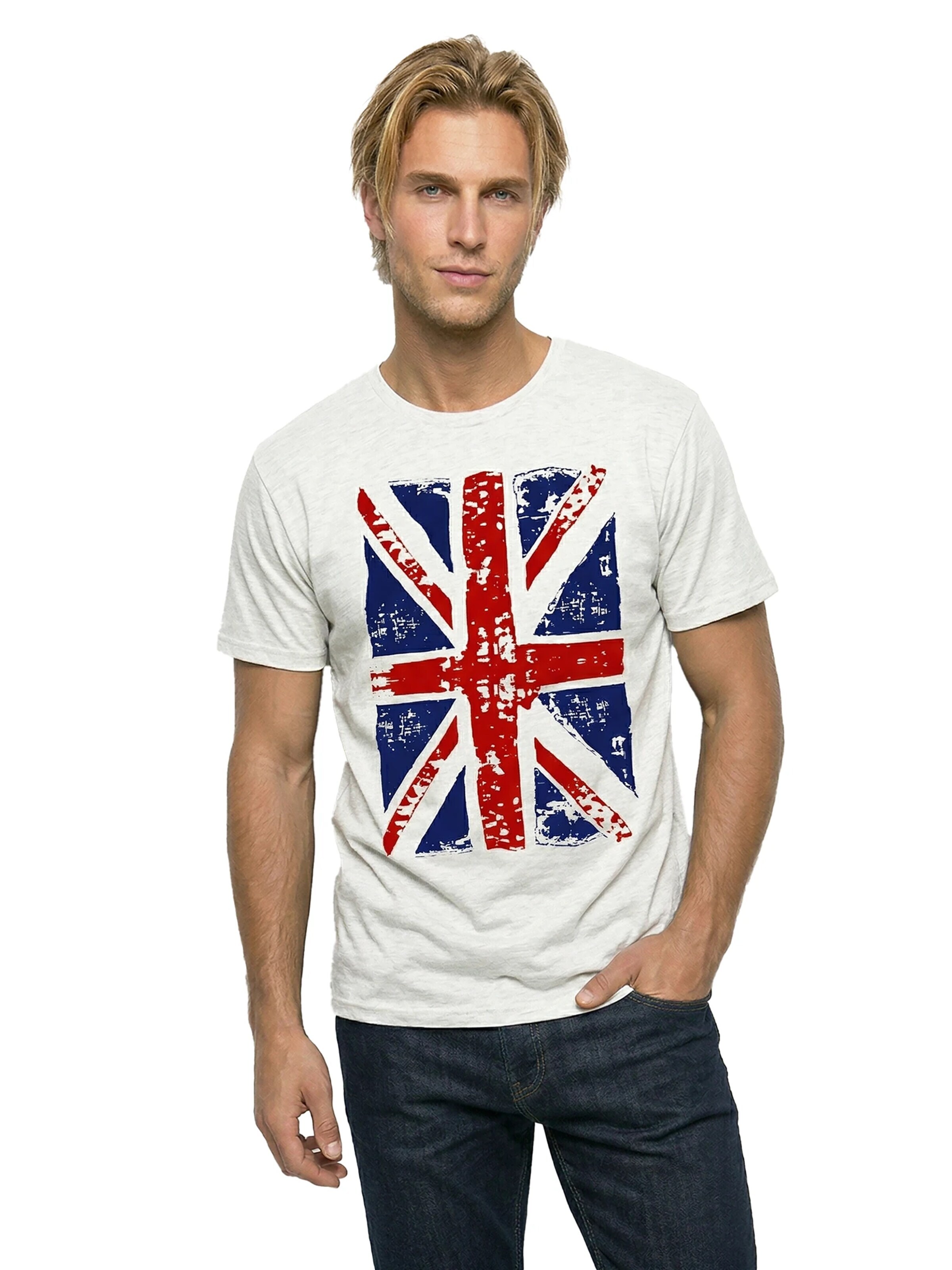 MAKAYA Shirt 'Union Jack' in White