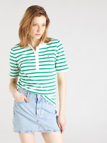 T-shirt TOMMY HILFIGER en vert : devant