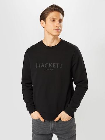 Hackett LondonSweater majica - crna boja: prednji dio