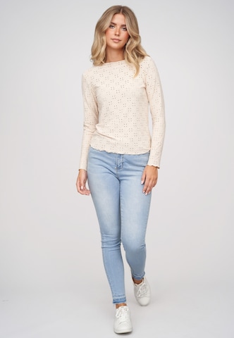 T-shirt Cloud5ive en beige : devant