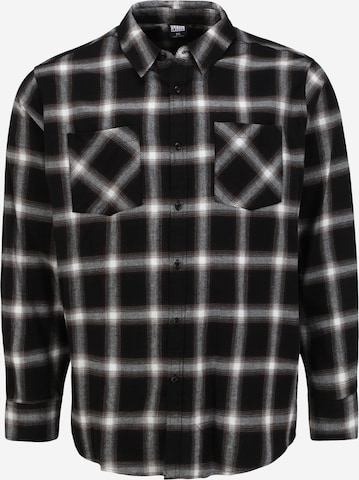 Urban Classics Button Up Shirt in Black: front