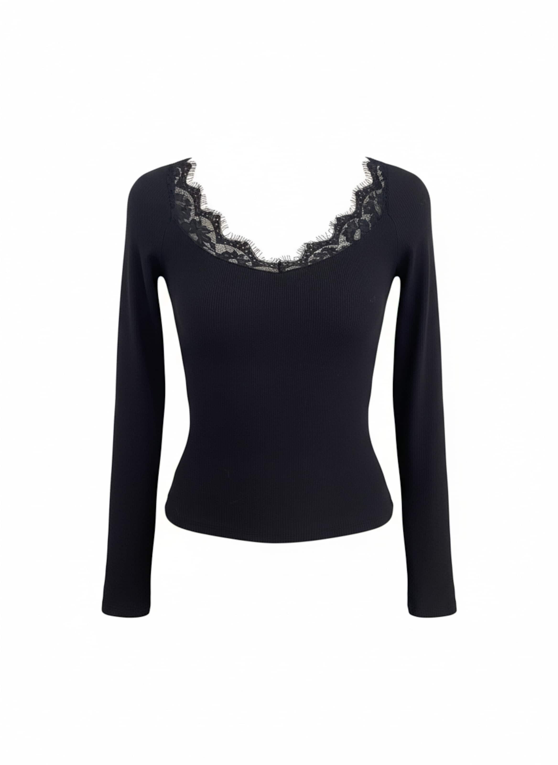 studioselect Majica 'Catharina' | črna barva: sprednja stran