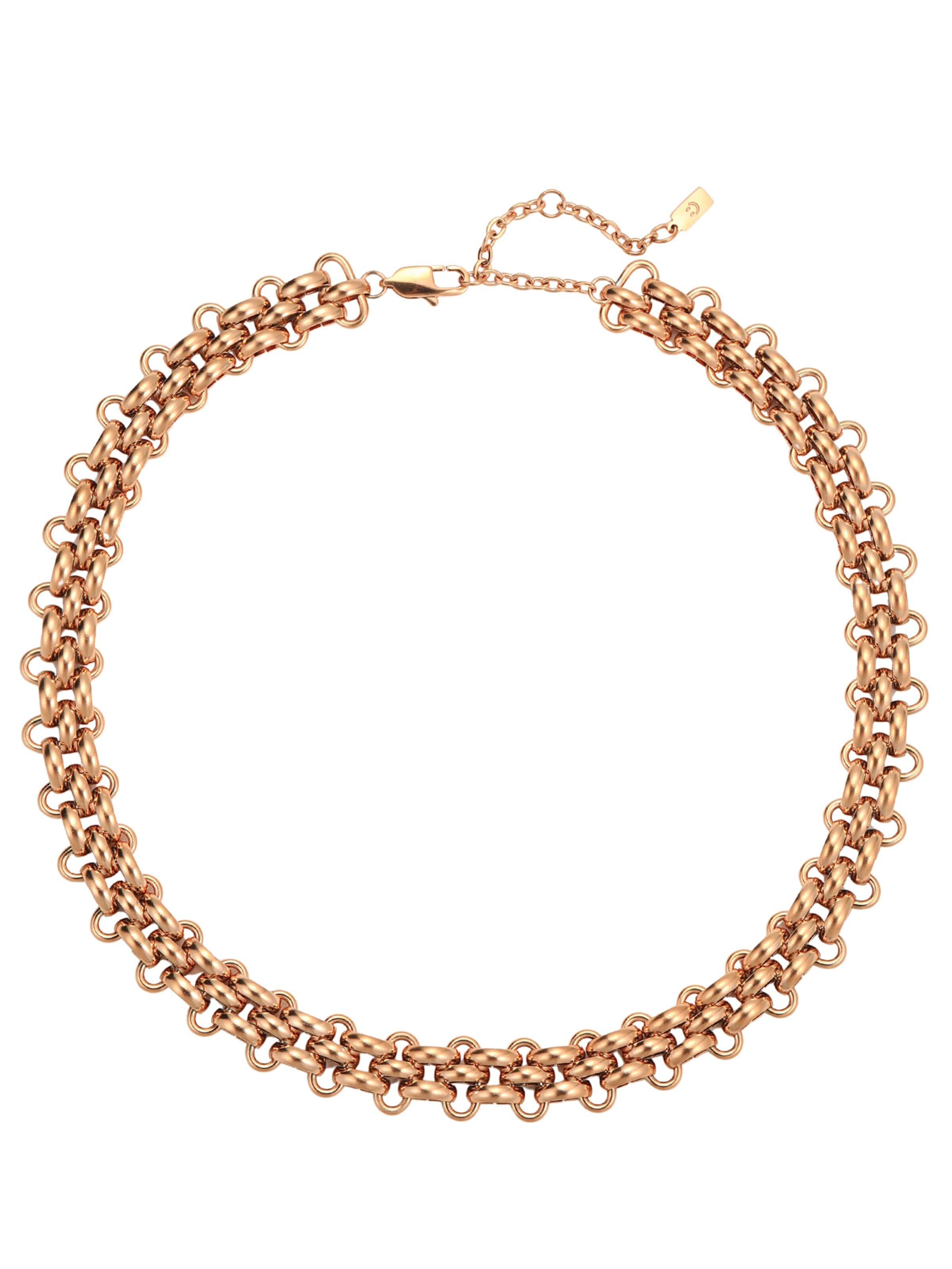 Hey Happiness Chaîne 'Interlocking Chain' en Onesize en or rose, Vue avec produit
