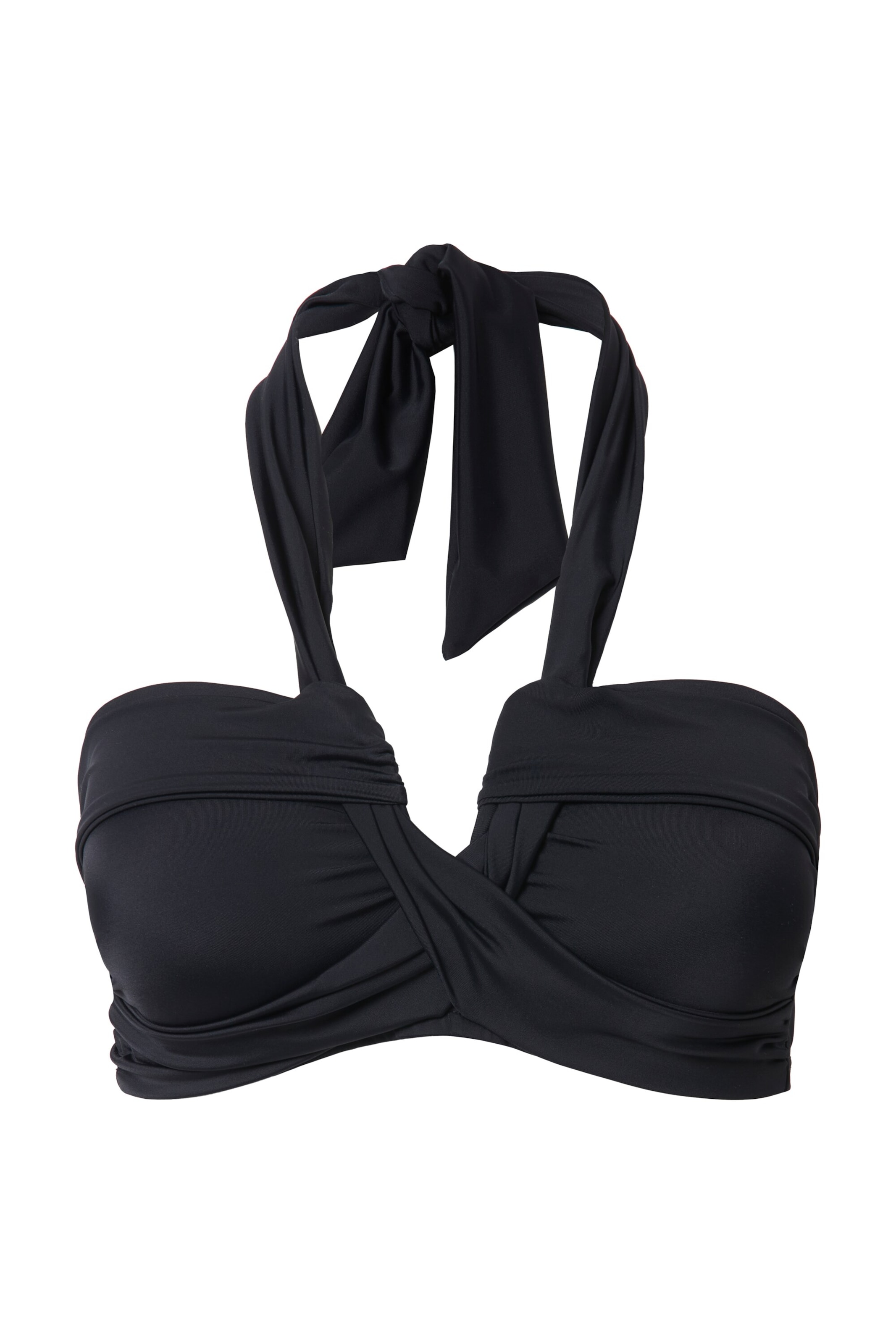 Studio Untold Bandeau Bikinitop in Zwart: voorkant