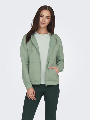 Veste de survêtement ONLY PLAY en vert : devant