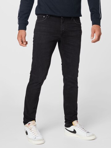 JACK & JONES Slimfit Jeansy 'JJIGLENN' w kolorze czarny: przód