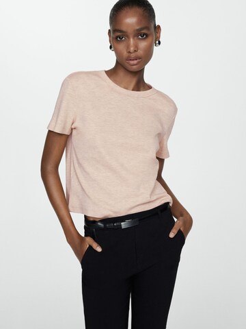 T-shirt 'TRUFFLE' MANGO en beige : devant