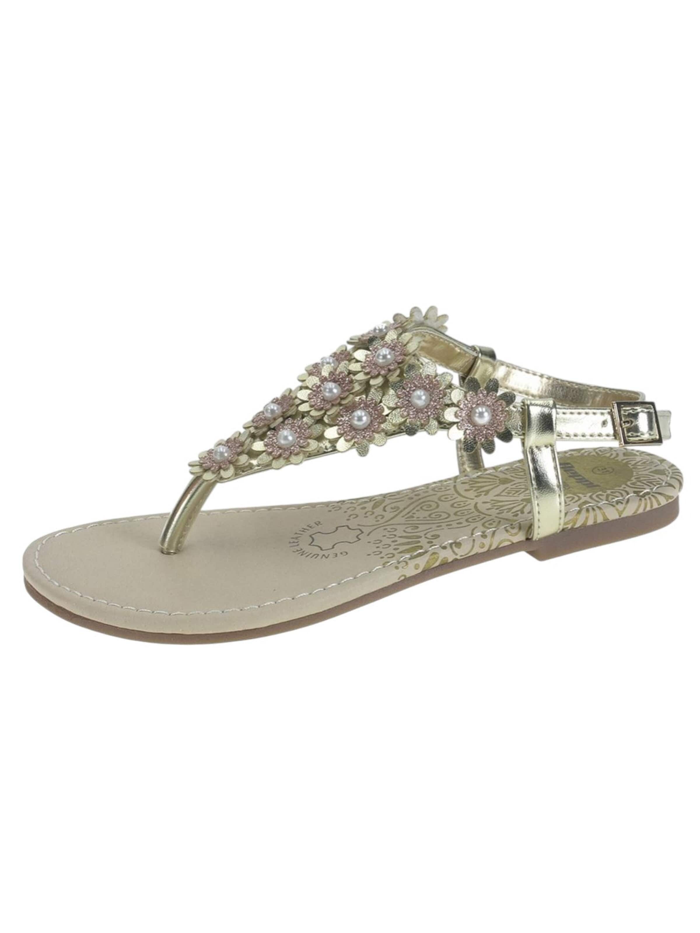 Beppi Sandale in Gold: Vorderseite