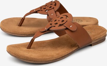 Flip-flops 'Jasmin' de la bugatti pe maro