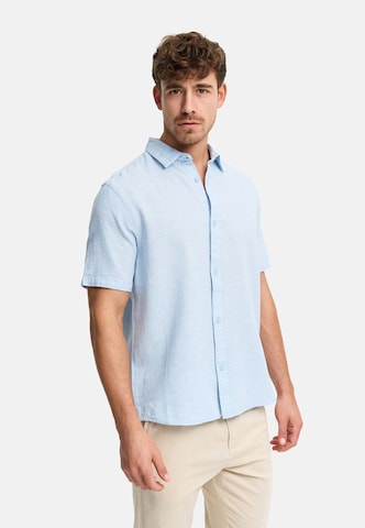 INDICODE JEANS Regular Fit Hemd 'Lino' in Blau