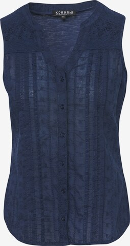 KOROSHI Blouse in Blue: front