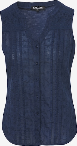 Camicia da donna di KOROSHI in blu: frontale