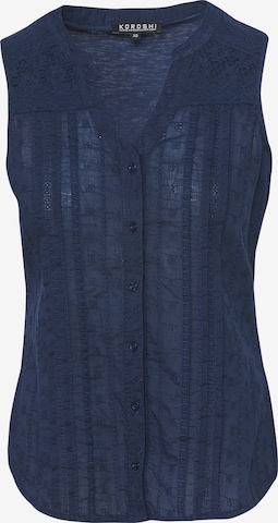 KOROSHI Blouse in Blue: front