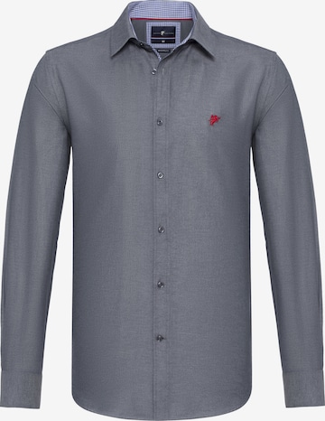 Coupe slim Chemise 'Bradley' DENIM CULTURE en gris : devant