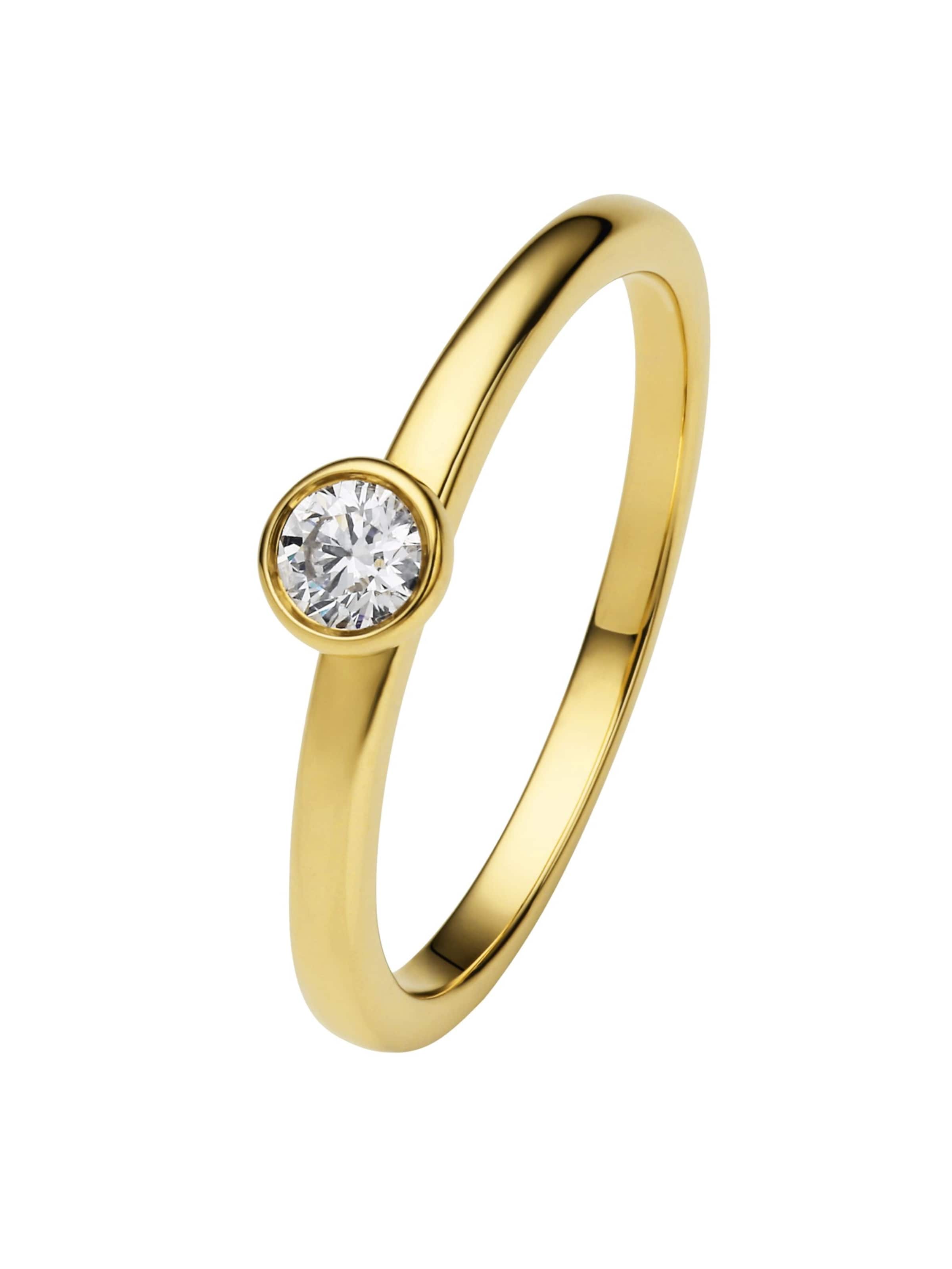 ONE ELEMENT Ring &#x27;Zarge&#x27; in Gold: Vorderseite