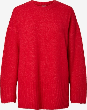 PIECES Sweater 'PCTina' in Red: front