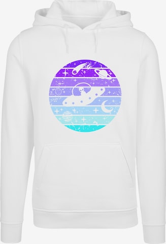 F4NT4STIC Sweatshirt 'Retro Alien Weltraum Sonnenuntergang' in White: front