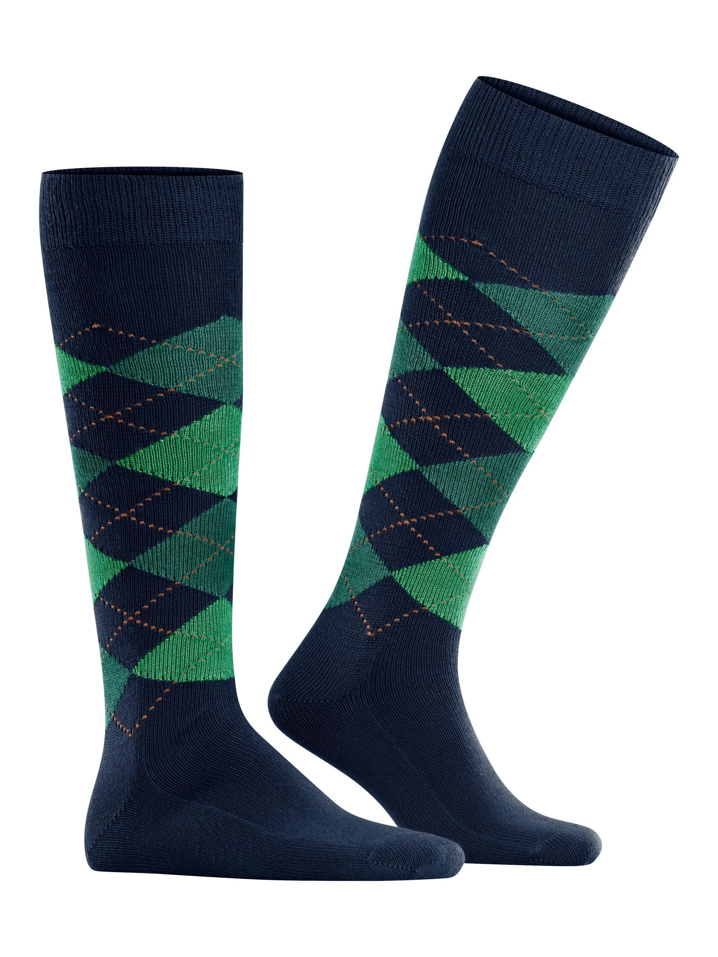 BURLINGTON Kniestrümpfe 'Preston'‌‌‌‌‌‌ in Blau