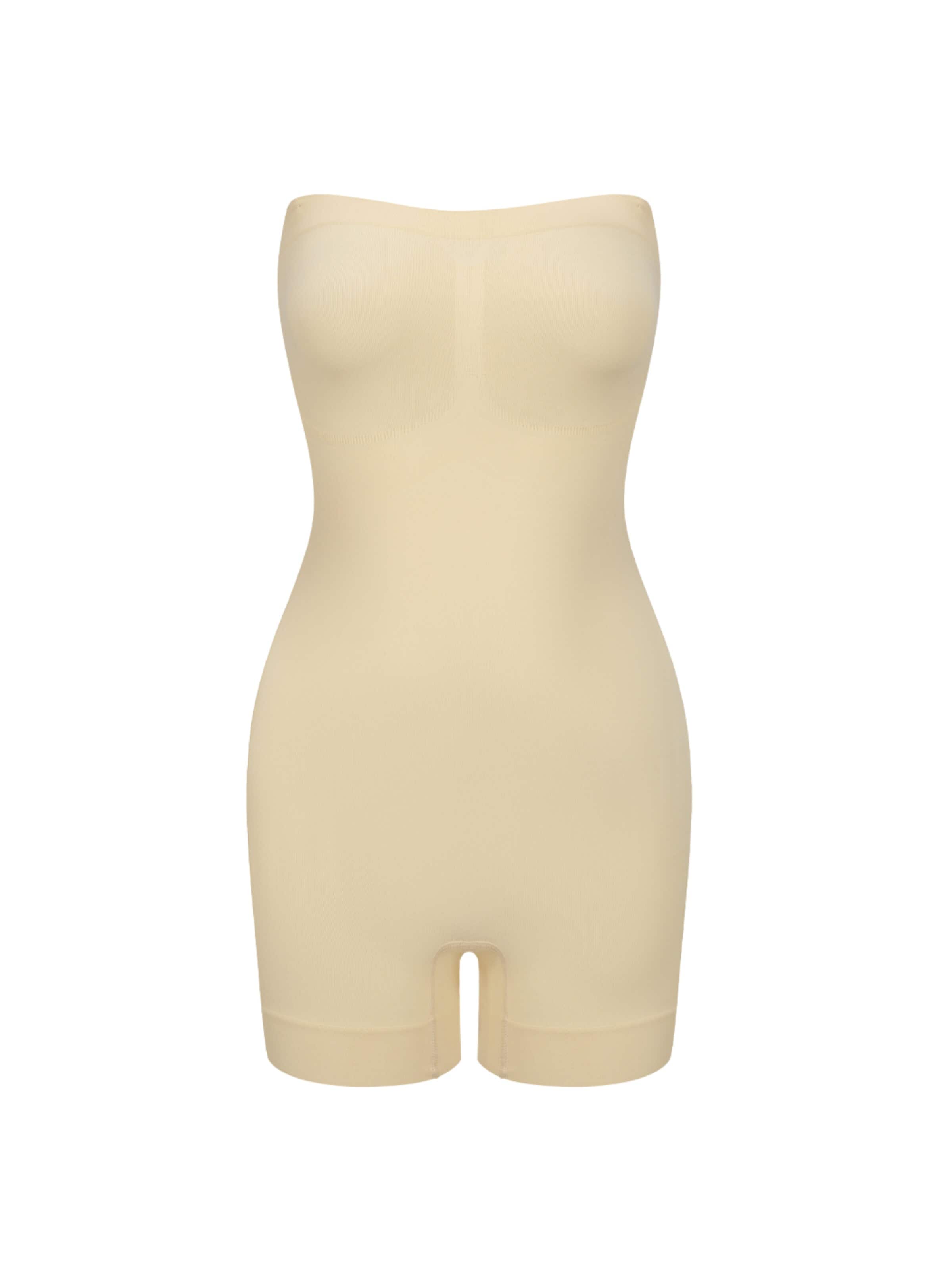 Body modelant 'Trägerloser Bodysuit Sculpting Shapewear mit Shorts' cfab (formerly creamy fabrics) en beige : devant