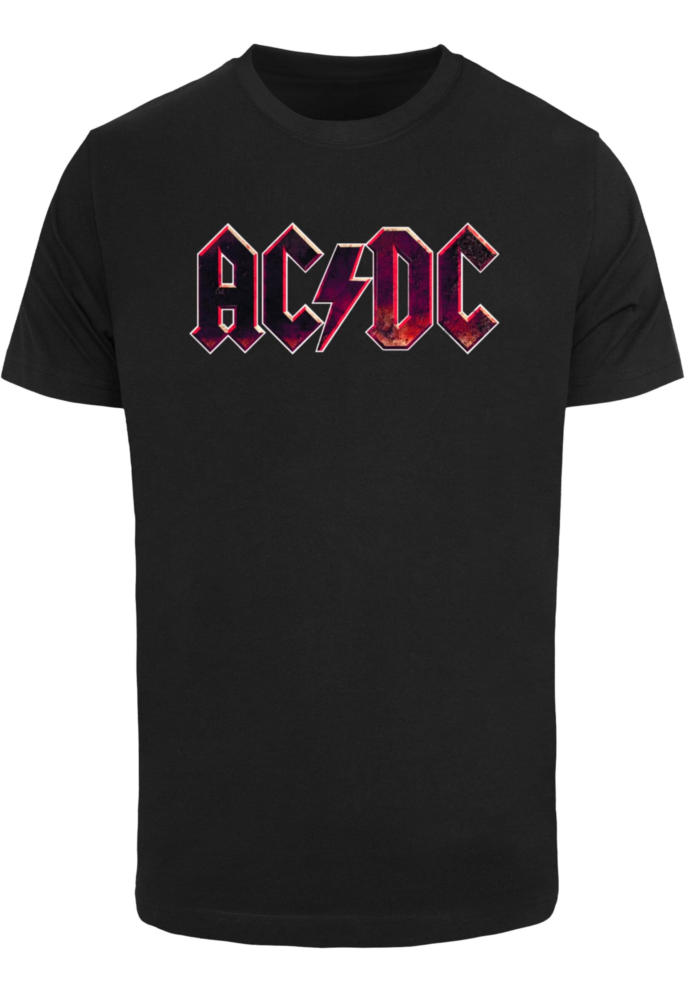Merchcode Shirt 'ACDC' in Zwart: voorkant