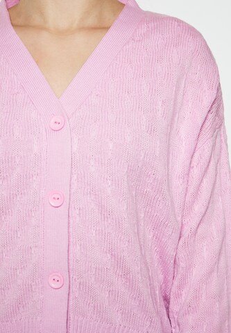 swirly Knit Cardigan in Pink