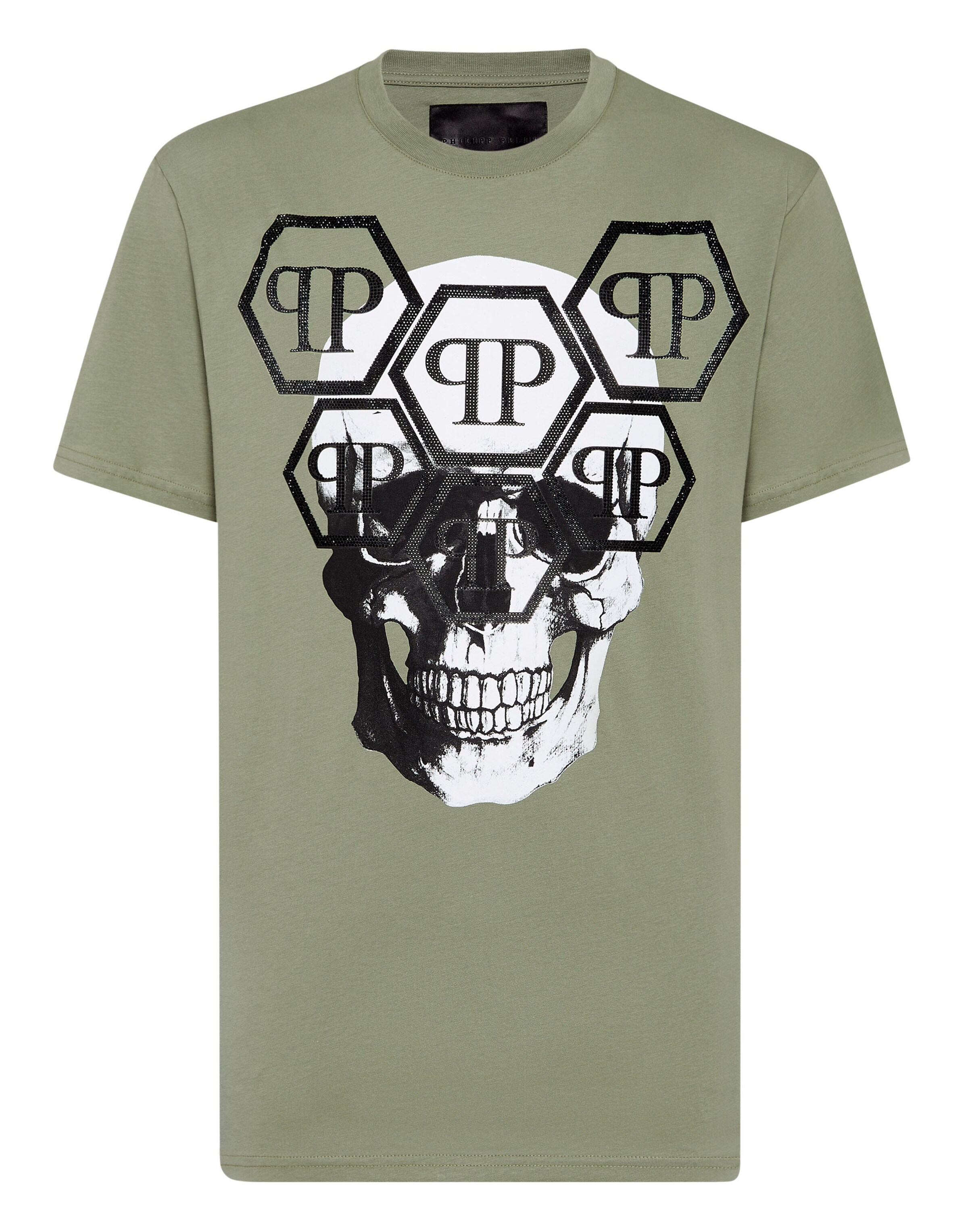 Philipp Plein Shirt 'Skull' in Green: front