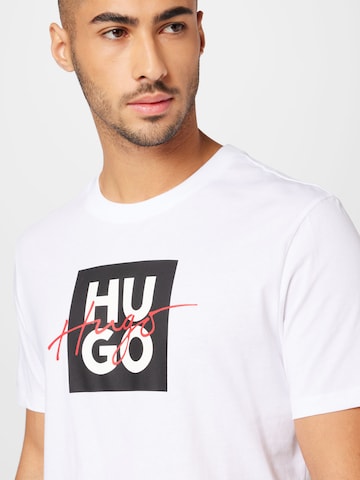 T-Shirt 'Dalpaca' HUGO en blanc