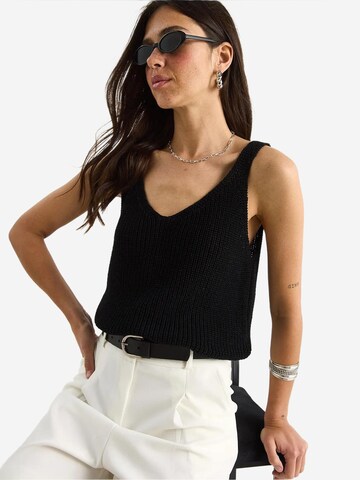 Bianco Lucci Gebreide top in Zwart