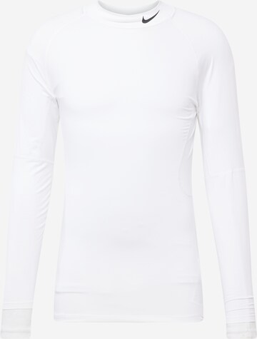 T-Shirt fonctionnel 'Mock' NIKE en blanc : devant