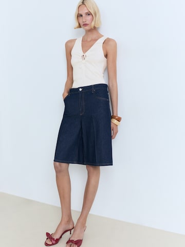 MANGO Knitted Top 'FORAT' in Beige