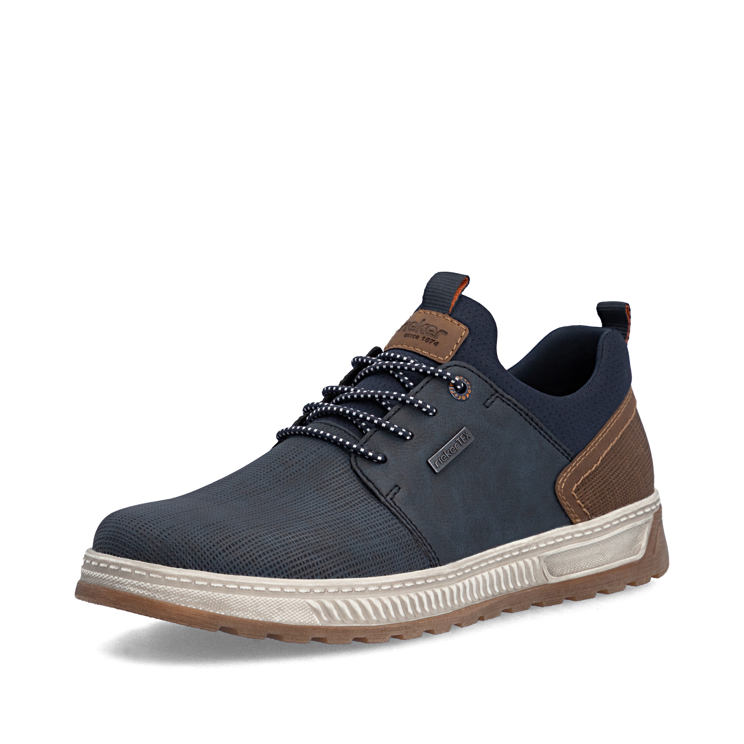 Chaussure à lacets Rieker en bleu : devant