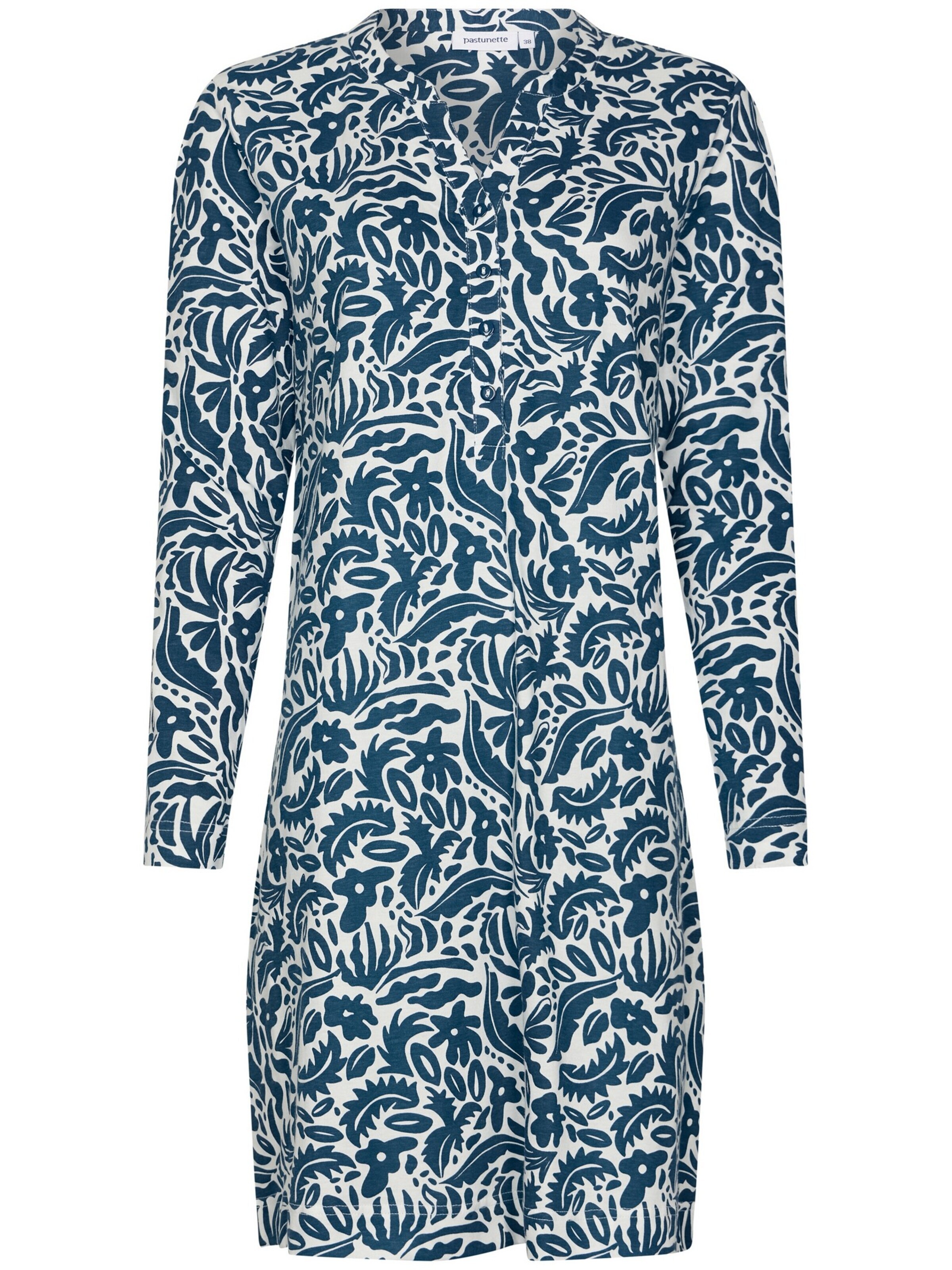 Chemise de nuit Pastunette en bleu : devant