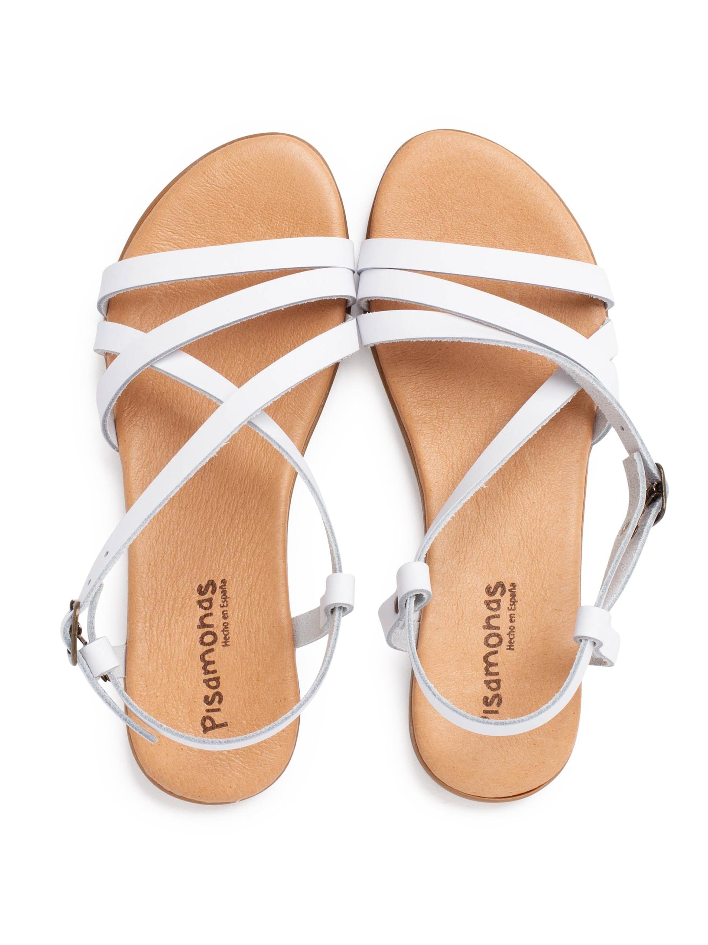 Pisamonas - Sandália em branco
