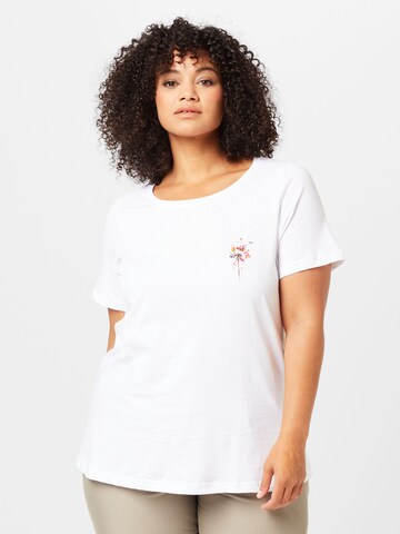 Zizzi Shirt 'Anny' in White: front