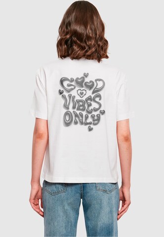 Mister Tee Shirt 'Good Vibes Only Heart' in White: front