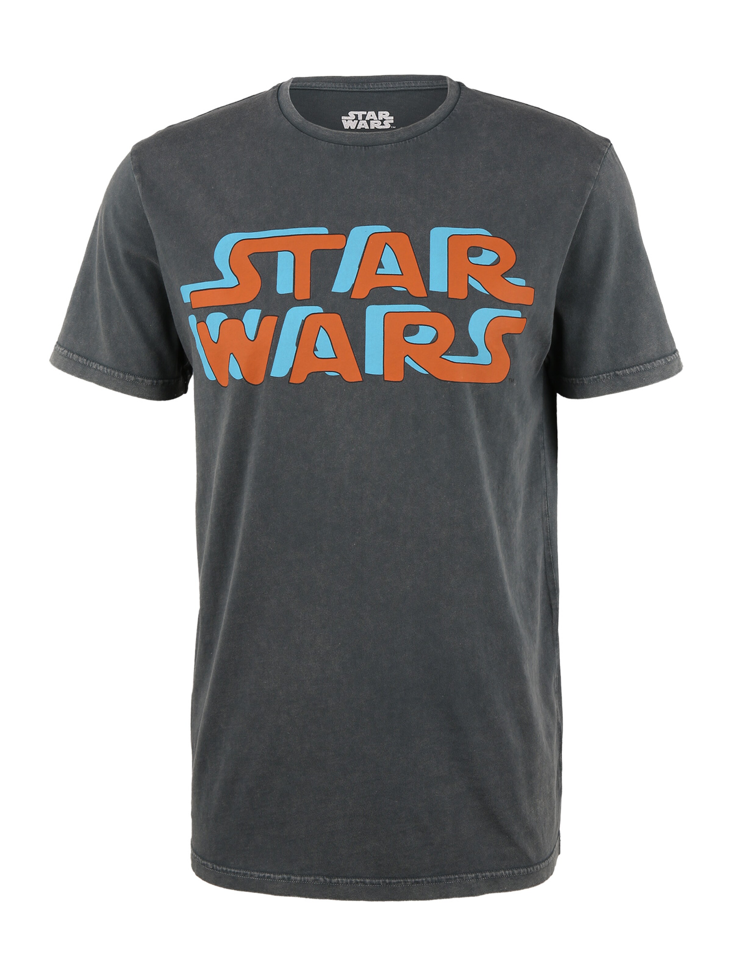 Recovered T-Shirt 'Star Wars Sketched Logo' in Grau: Vorderseite