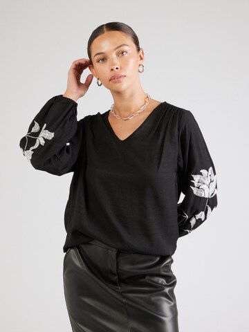 Fransa - Blusa 'FR Harbo' em preto: frente