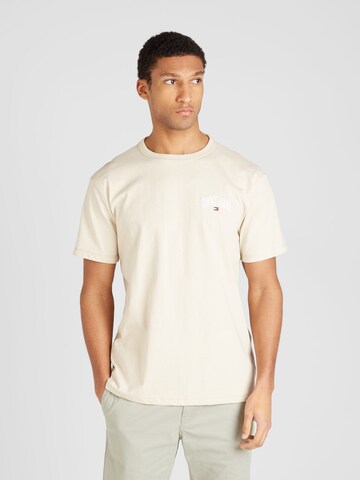 Tommy Jeans T-Shirt 'Varsity' in Beige: predná strana