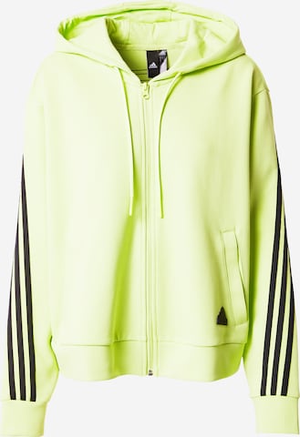 ADIDAS SPORTSWEAR Athletic Zip-Up Hoodie 'Future Icons 3-Stripes ' in Green: front