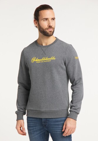 Schmuddelwedda Sweatshirt in Grijs: voorkant