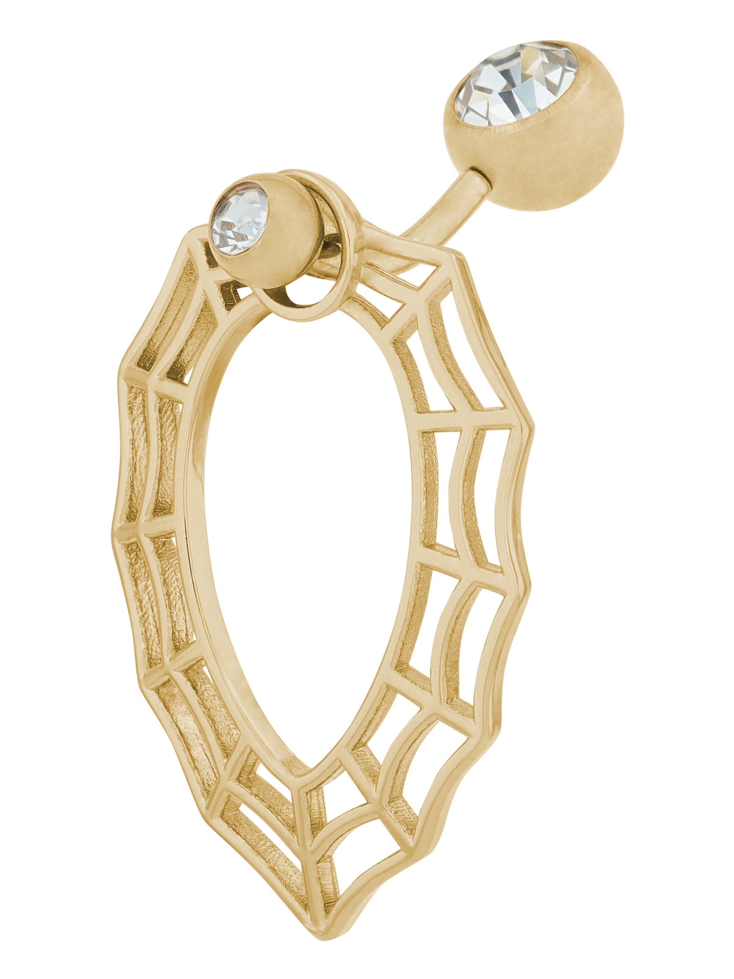 Akzent Piercingschmuck 'Zirkonia'‌‌‌‌‌‌‌‌ in Gold