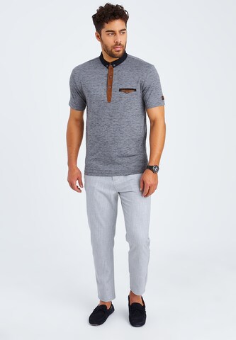 Leif Nelson T-Shirt Polo in Grau