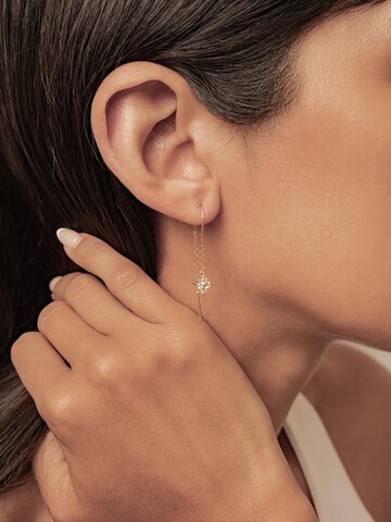 Hey Happiness Oorbellen 'Crystal Threader' in Goud
