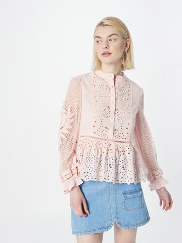 Stefanel Blouse 'SANGALLO' in Pink: front